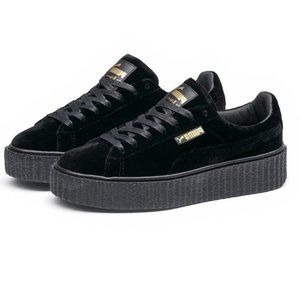 PUMA X Fenty by Rihanna Women’s Black Creeper Velvet Sneakers 7.5